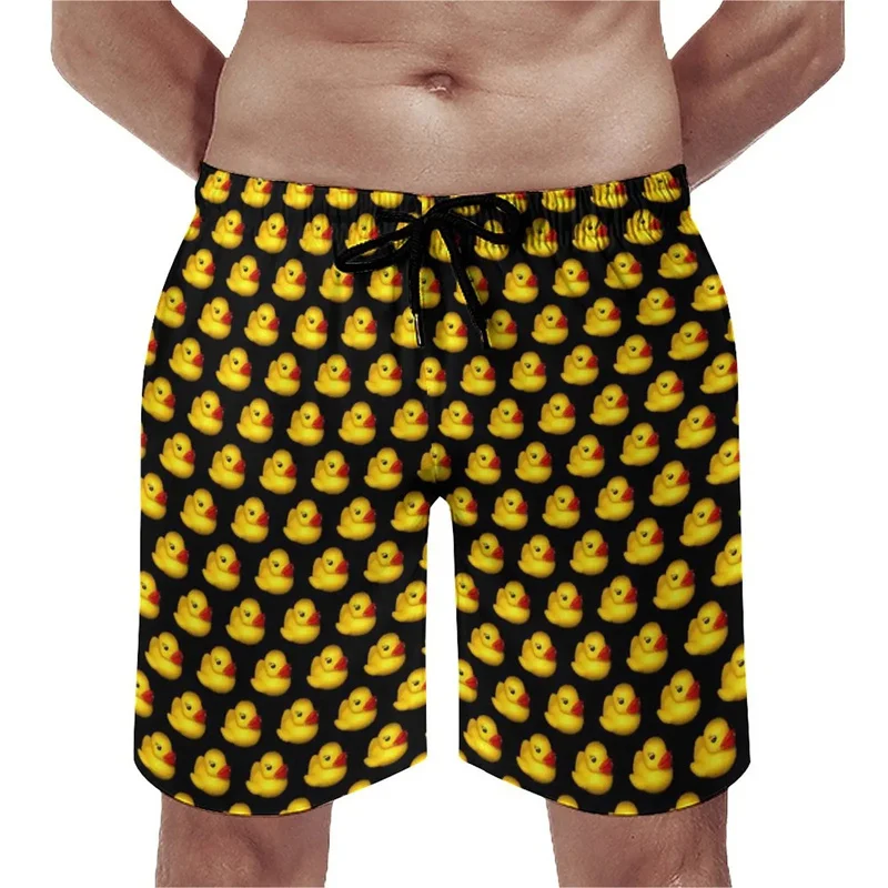 Summer New 3D Cute Animal Yellow Duck Printed Beach Shorts For Men Kid Funny Streetwear Swimming Trunks Fashion Cool Short Pants 5