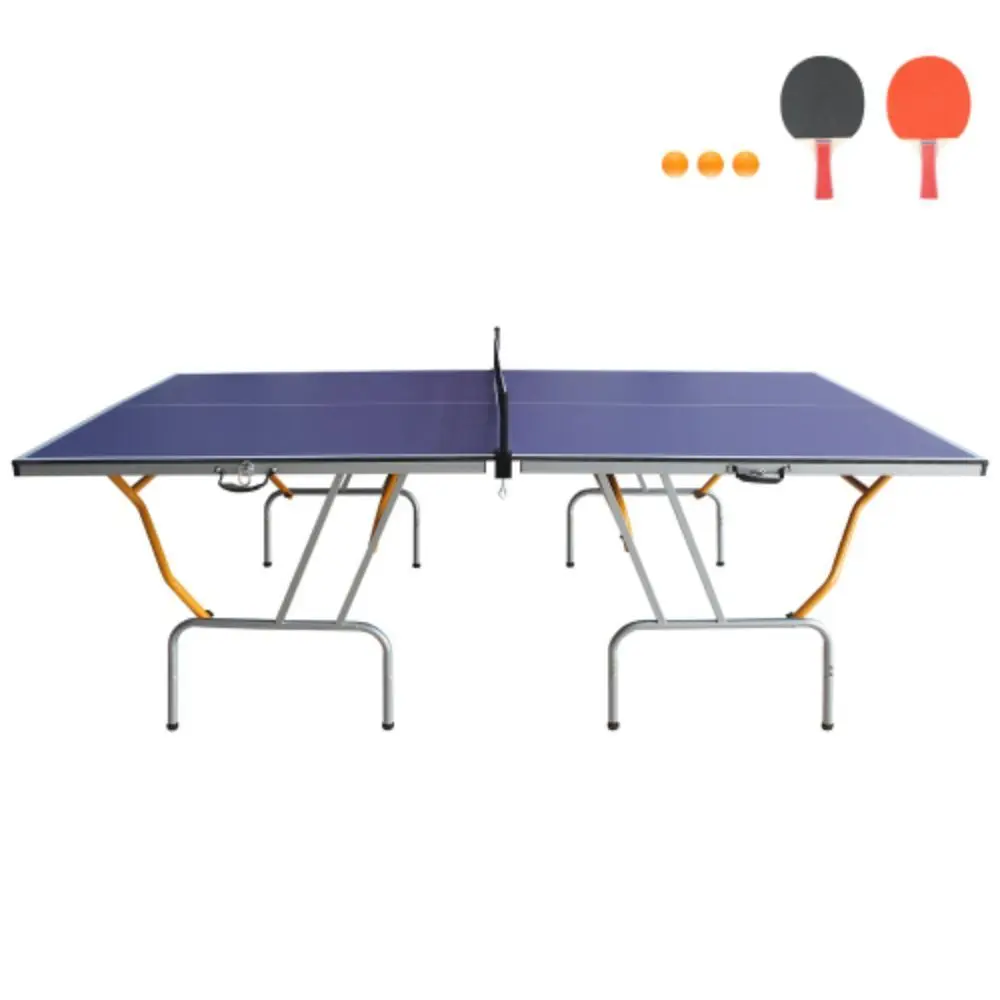 Foldable Ping Pong Table Set With 2 Table Tennis Paddles, 3 Balls And Net 96'' x 48'' x 30'' For Indoor Outdoor