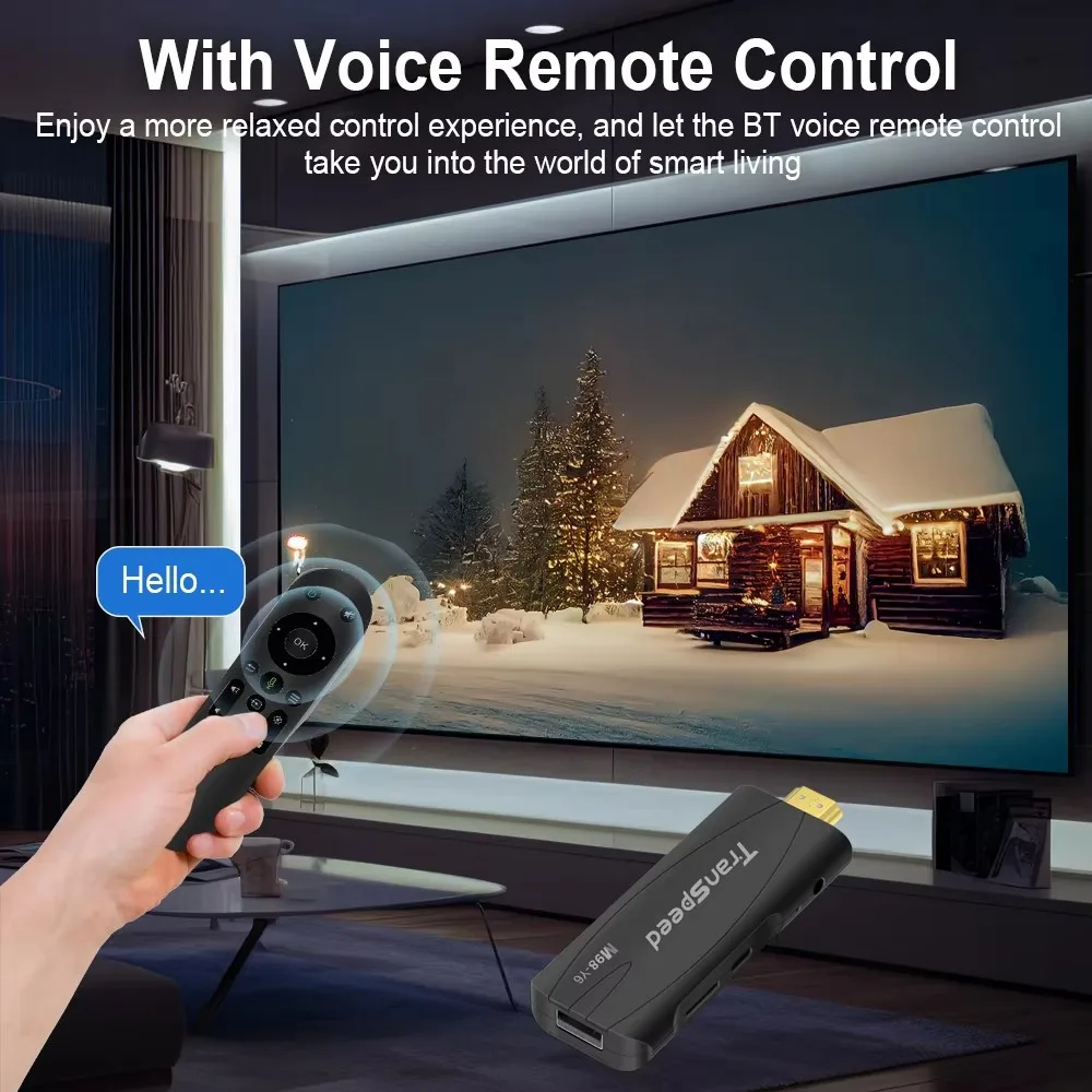 Transpeed TV Stick Android 13 ATV With TV App 4K 3D TV Box 2.4G&5G Voice Assistant Control Media Player TV Receiver Set Top Box - 2