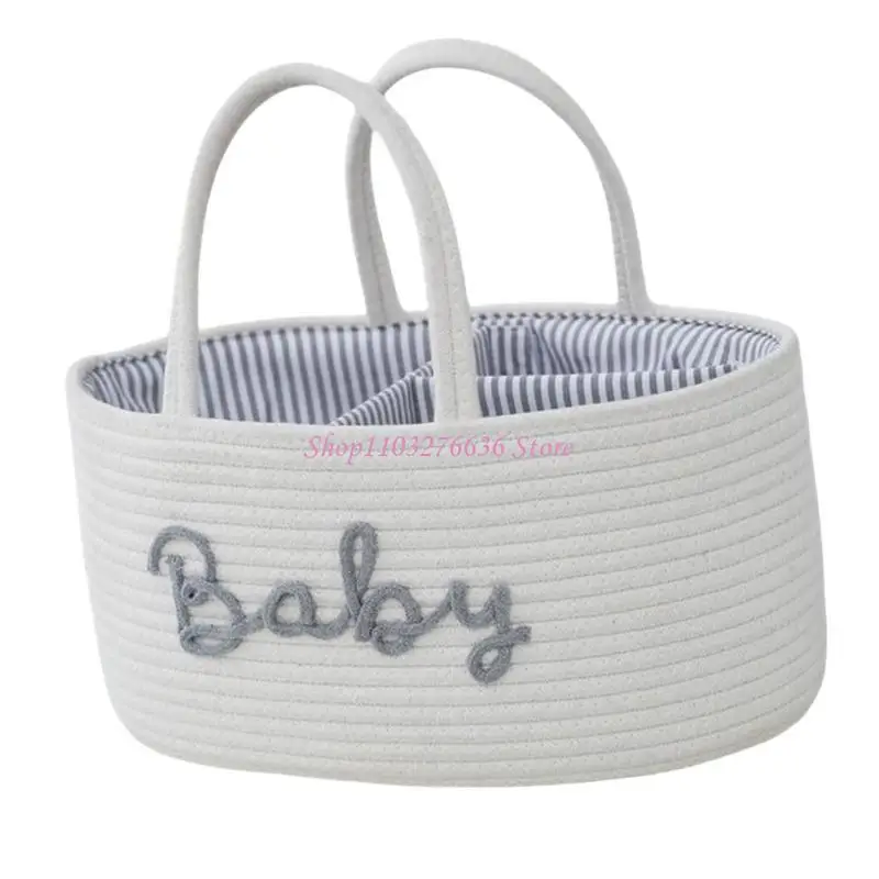 Praktischer Baby-Windel-Aufbewahrungskorb aus Baumwolltuch organisiert moderne Baby-Windel-Aufbewahrungslösung für Kinderzimmer und Reisen – Detail 7