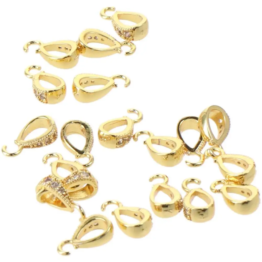 

20pcs Gold Teardrop Charm Pendant Accessories Alloy with Rhinestone Hollow Open Back Charm Pendant for Necklace Earring