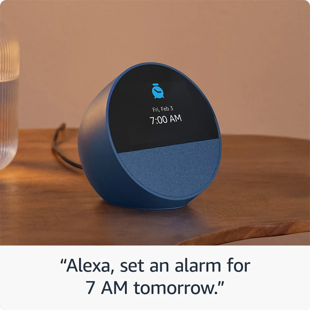 Echo Spot ( release), Smart alarm clock with vibrant sound and Alexa-All Colors