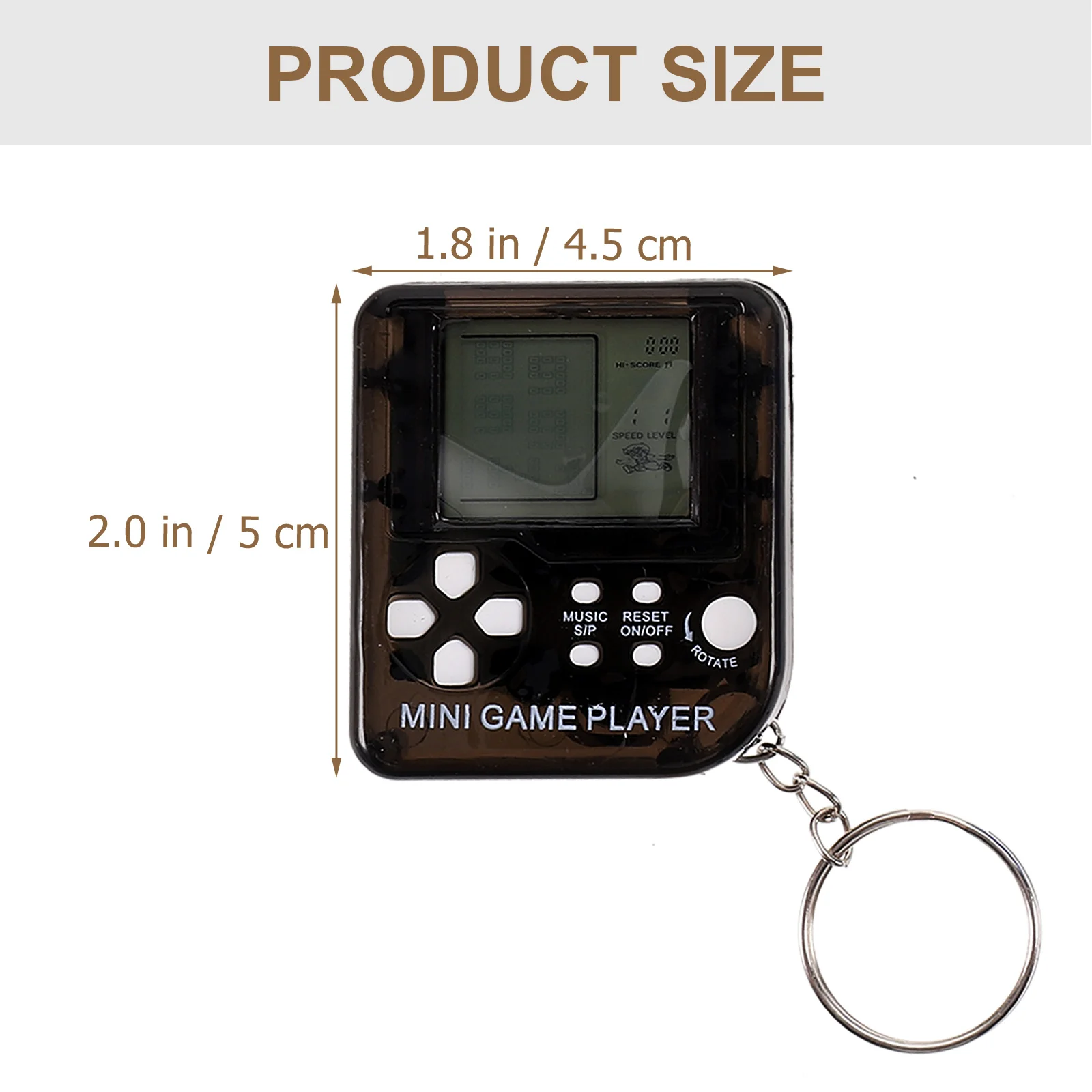 Mini Electronic Game Console Keychain Bag Pendant Charms Creative Decor Machine Hanging Toy