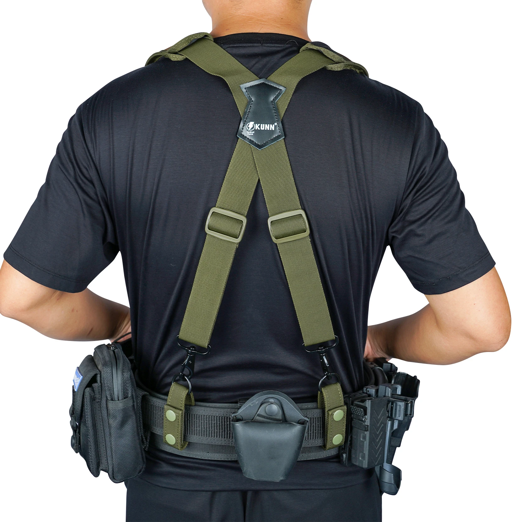 KUNN Tactical Police Suspenders for Duty Belt Harness Law Enforcement with  Adjustable Strap and 4 Tool Belt Loops,XL - Yahoo Shopping