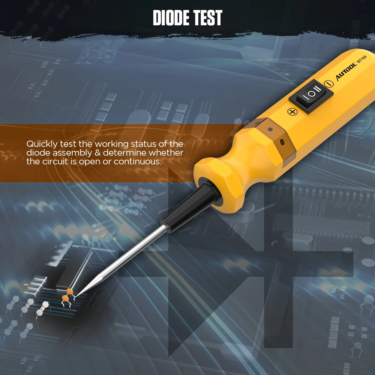 Autool bt160 auto schaltung elektrischer tester leistungs sonde 12 24v diode kontinuierliche sensor messung schnelle position ierung diagnose – Detail 5