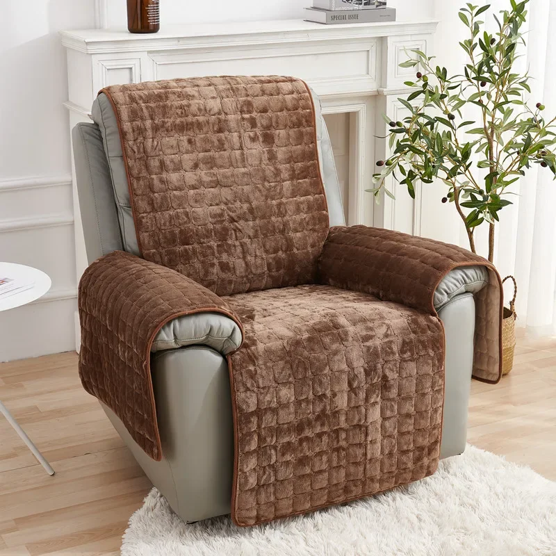 1 Seat Recliner Sofa Cover Non-Slip Armchair Cover Super Soft Single Sofa Case Relax Chair Slipcover Funda Sillon Reclinable 3