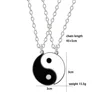 2 Pcs/Set Couple Necklace Vintage Yin Yang Gossip Pendant Choker Jewelry For Best Friends Yin Yang Tai Chi Necklace Friendship 5
