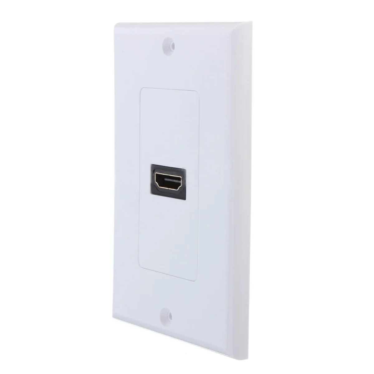 

New 1-Port HDMI Wall Face Plate Panel Cover Coupler Outlet Extender 3D 1080P White