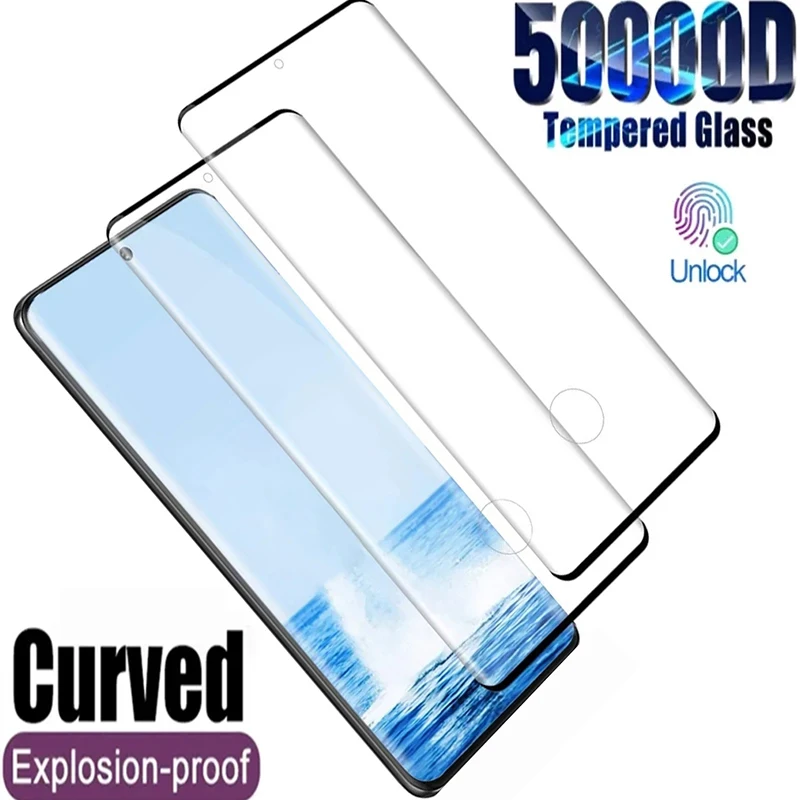 

5000D Curved Tempered Glass For Samsung Galaxy S21 S22 S23 Plus Ultra FE Screen Protector Note 20 10 9 Plus S22 S20 S9 S10 Glass