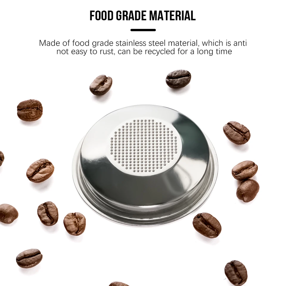 Filtro Caffè In Acciaio Inox 54 Mm – Cestello Portafiltro Riutilizzabile – Doppia Tazza
