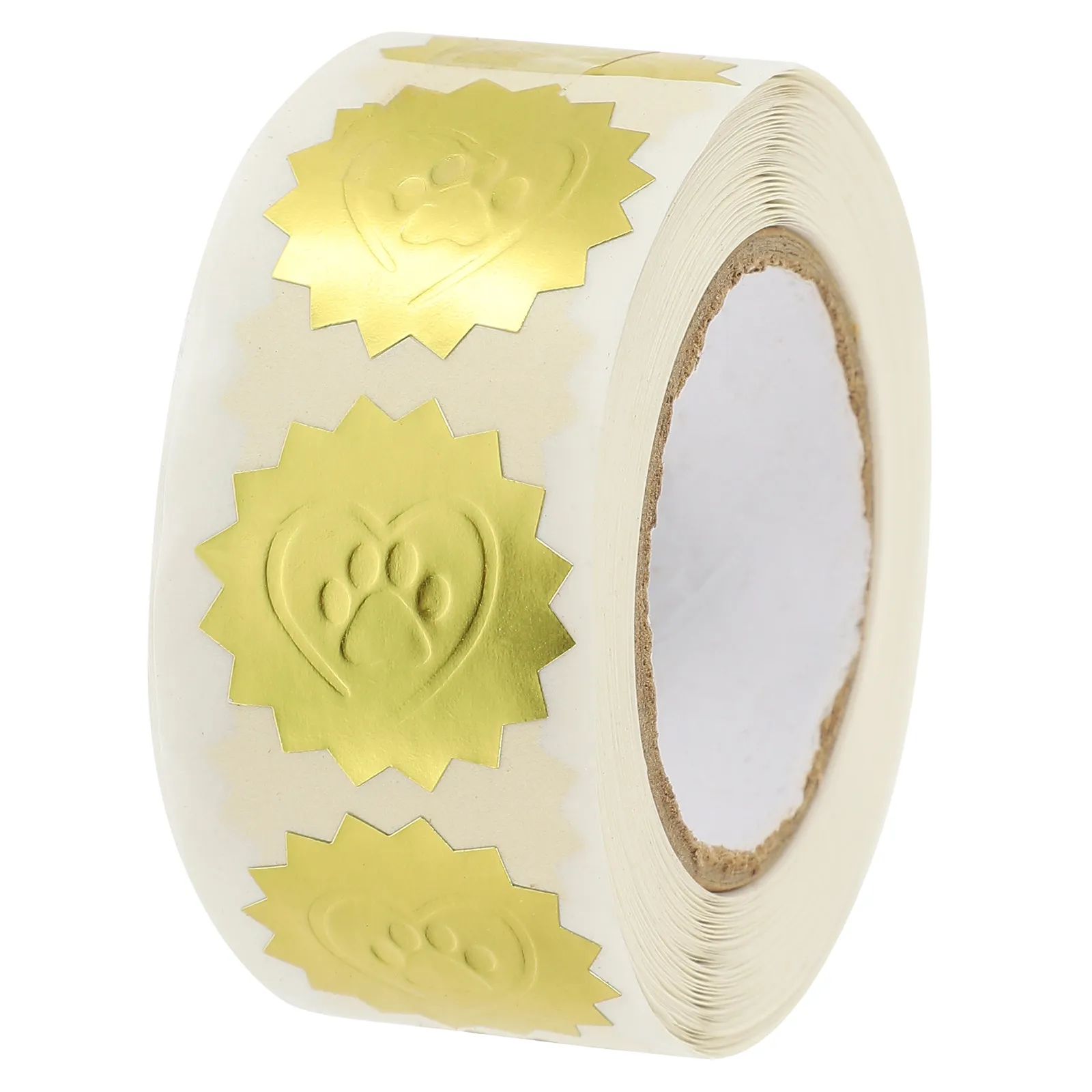 1 롤 방수 자체 접착 씰링 스티커 선물 상자 쿠키 캔디 숍 파티용 다기능 봉투 씰 스티커