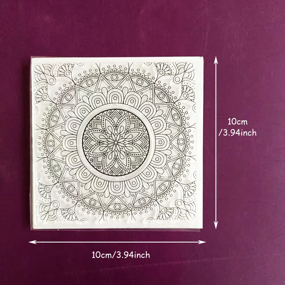 Mandala Flower Pattern Clear Stamps for Creative Crafting and Journaling