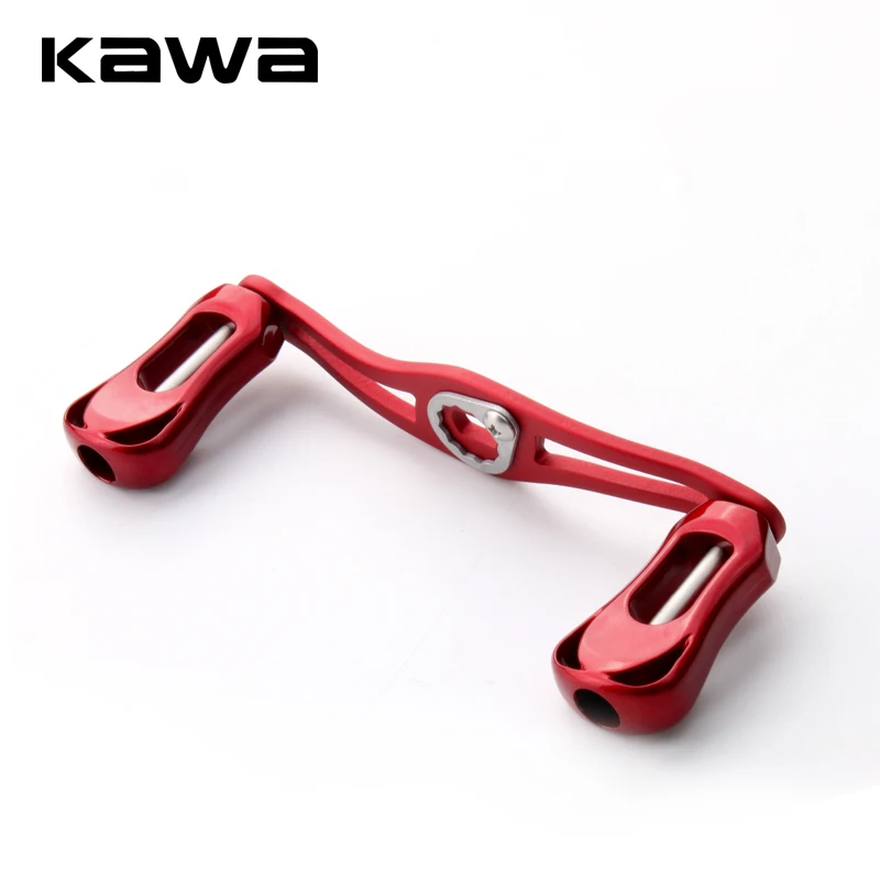 kawa Fishing Reel Handle Aluminum Alloy Rocker With Carbon Knob Double Handles Hole 8x5/7x4mm For D/S/A Reel Accessory