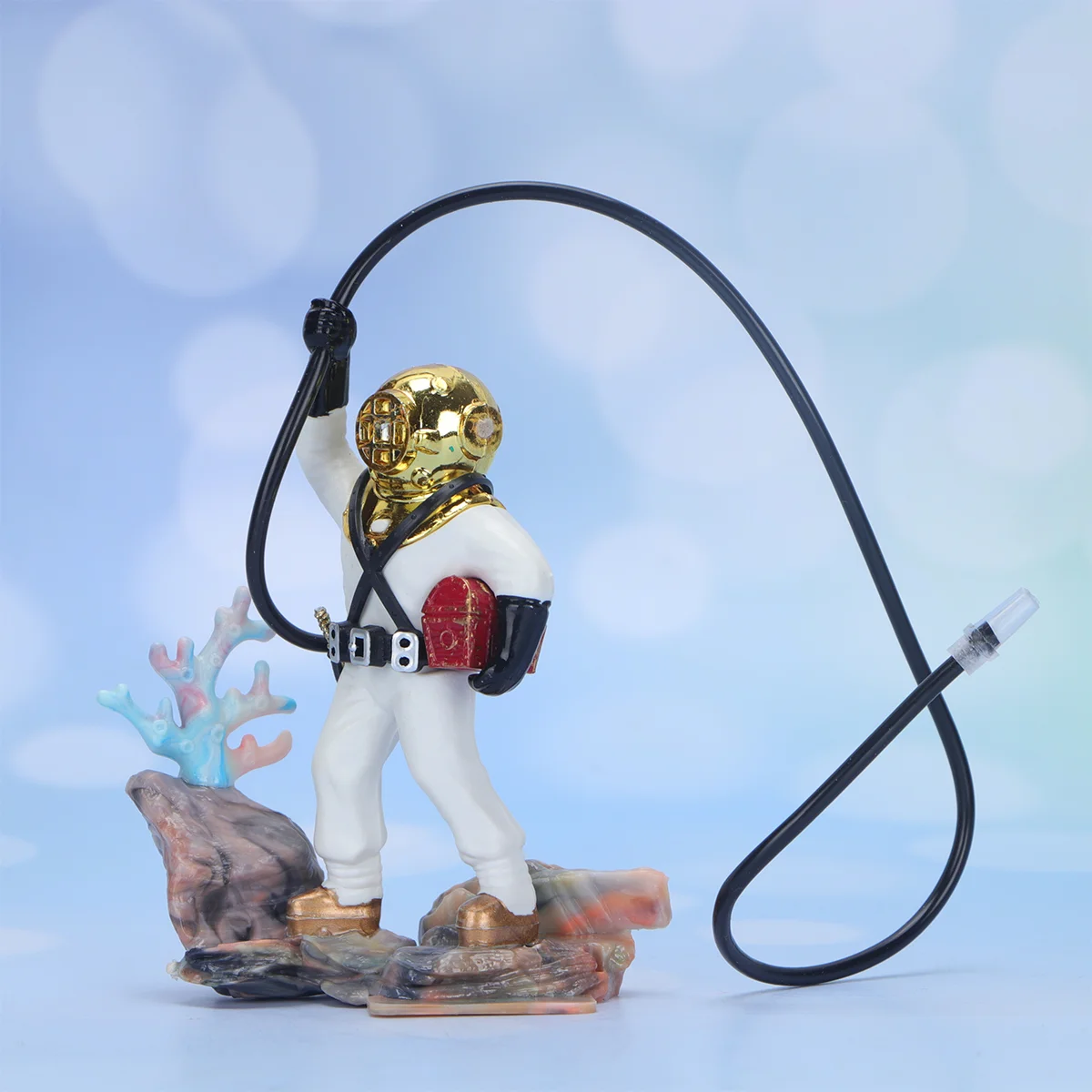 

Aquarium Treasure Frogman Figure Diver Sculpture Fish Tank Landscape Ornament Resin Desktop Decoration Photo Props Model