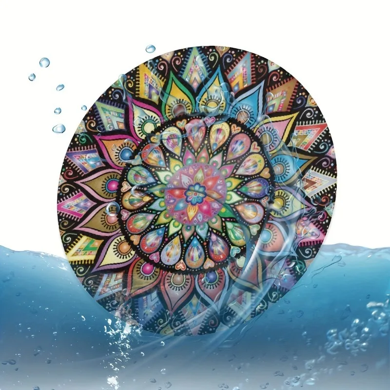 Cup Holder Coasters Cup Holder Inserts Cup Holder Insert 2Pcs/set 7cm Car Cup Holder Vintage Mandala Flower Silent Anti-Slip Silicone Insert Coaster Mat Universal Interior Accessories