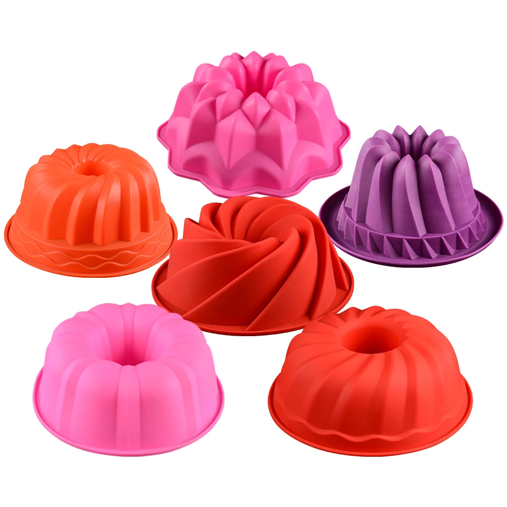 Silicone Baking Pan Cake Mold Bundt 3D Mould Chocolate Cookie Cupcake Bake Tool Silicone Baking Pan Cake Mold Bundt 3D Mould Chocolate Cookie Cupcake Bake Tool