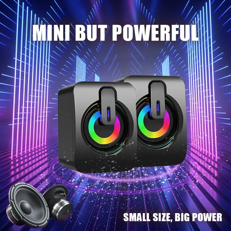 Computer Speakers PC HIFI Stereo USB Wired