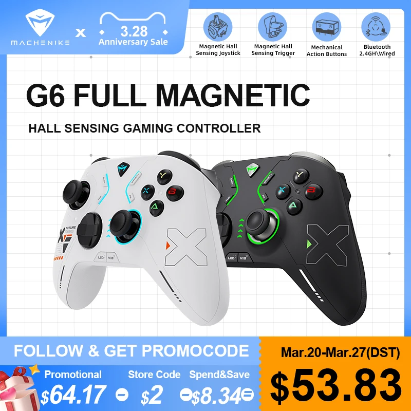 MACHENIKE G6 Gamepad For PC Control 2.4G Bluetooth Wireless Gaming ...