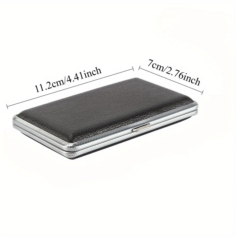 1pc Leather Cigarette Case, Portable Moisture-proof Rectangular Cigarette Case, Ideal for Gifts