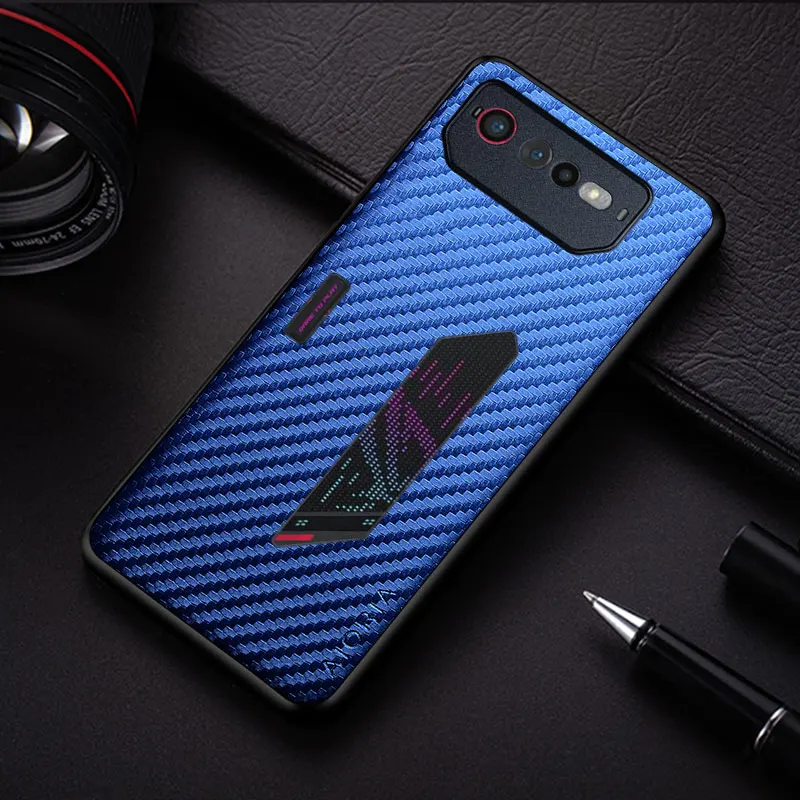 Carbon Fibre Shockproof Slim Non-Slip Full Body Protective Phone Case