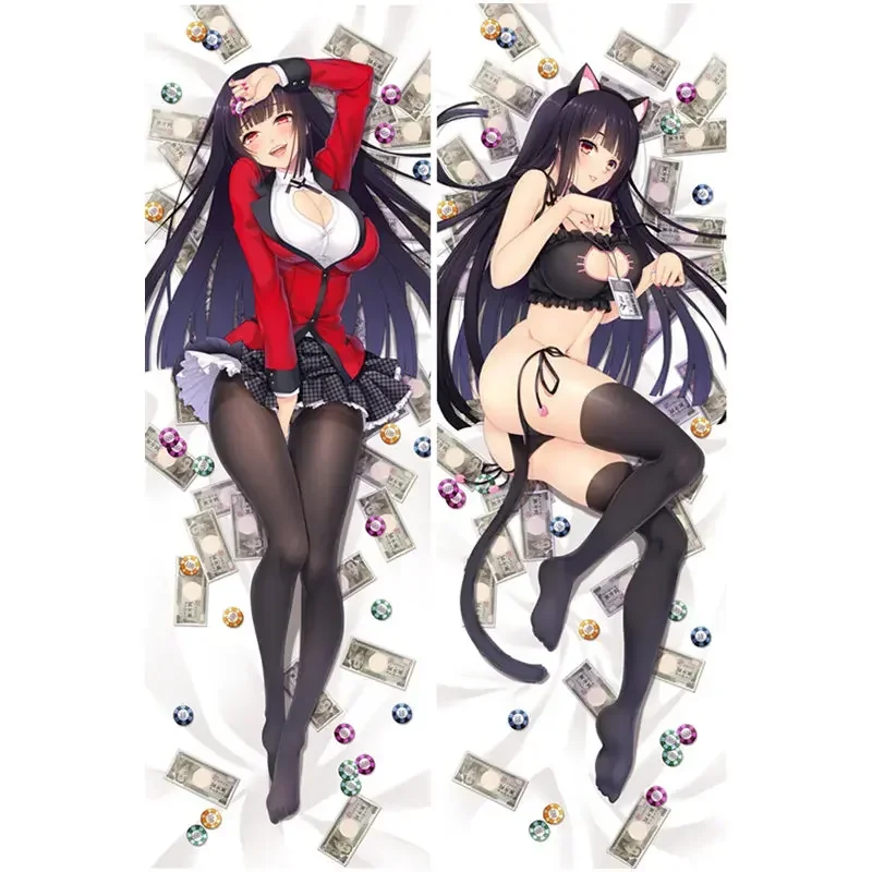 

60x180cm Anime Kakegurui Twin pillow Cover Jabami Yumeko Meari Saotome Dakimakura Case Bedding Hugging Body pillowcase Gifts