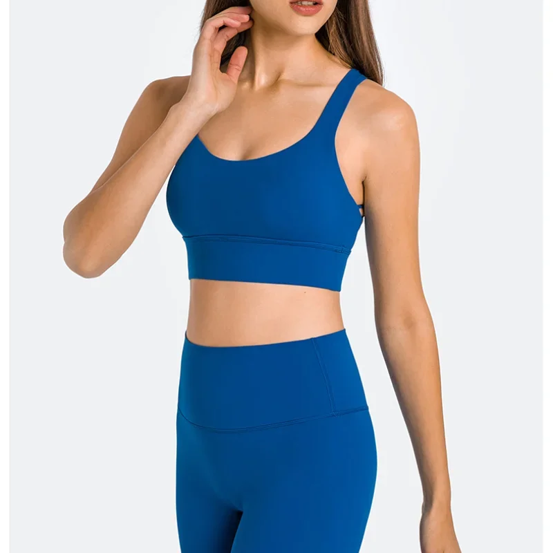 Solid Color Women Sports Bras Gathered Without Steel Ring Running Vest Fitness Front Zipper Sexy Shockproof Underwear