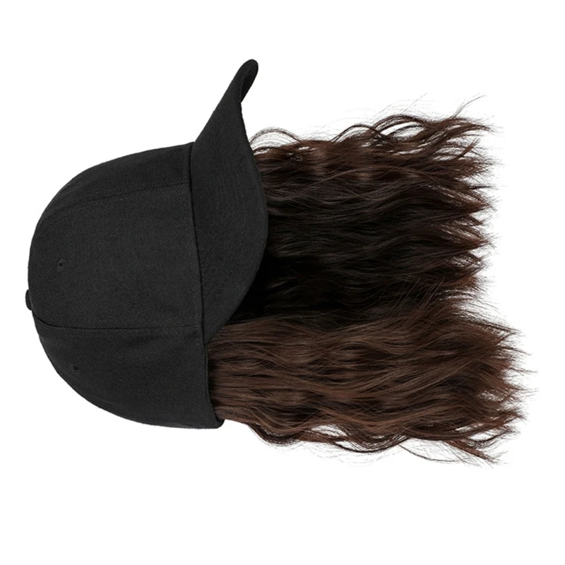 Fashion Baseball Natural Short Curly Hair Baseball Hat Lady Headwear