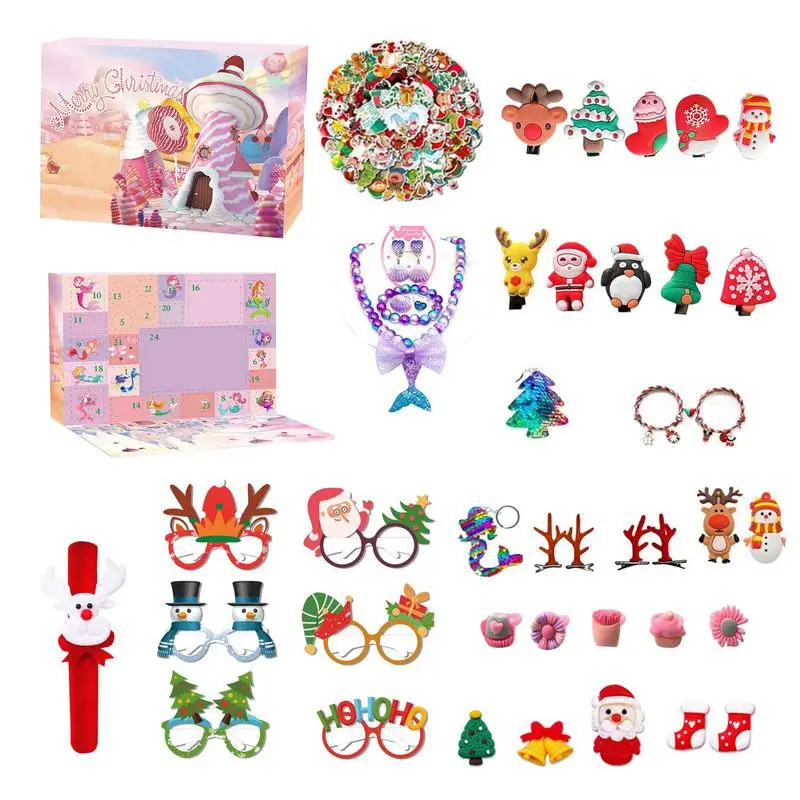

Advent Calendar 2023 Christmas Calendar Countdown Hair Accessories Kids Stickers Perfect For Memorial Day Birthday Party