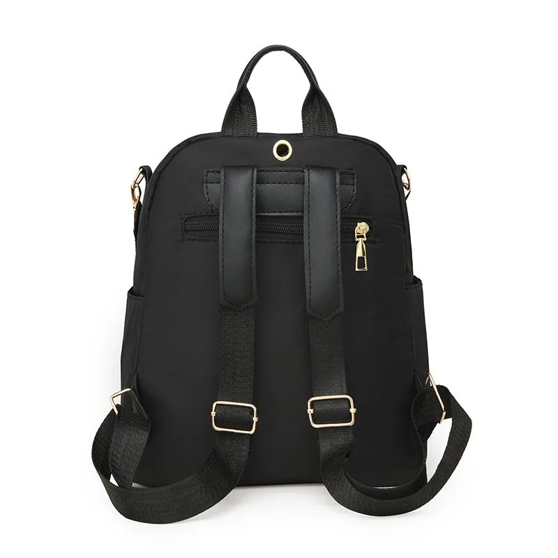 Women Backpack Water Proof Travel Korean Fashion Double Shoulder Bag Solid Color Nylon Multifunctionla Travel Handle Bag 3