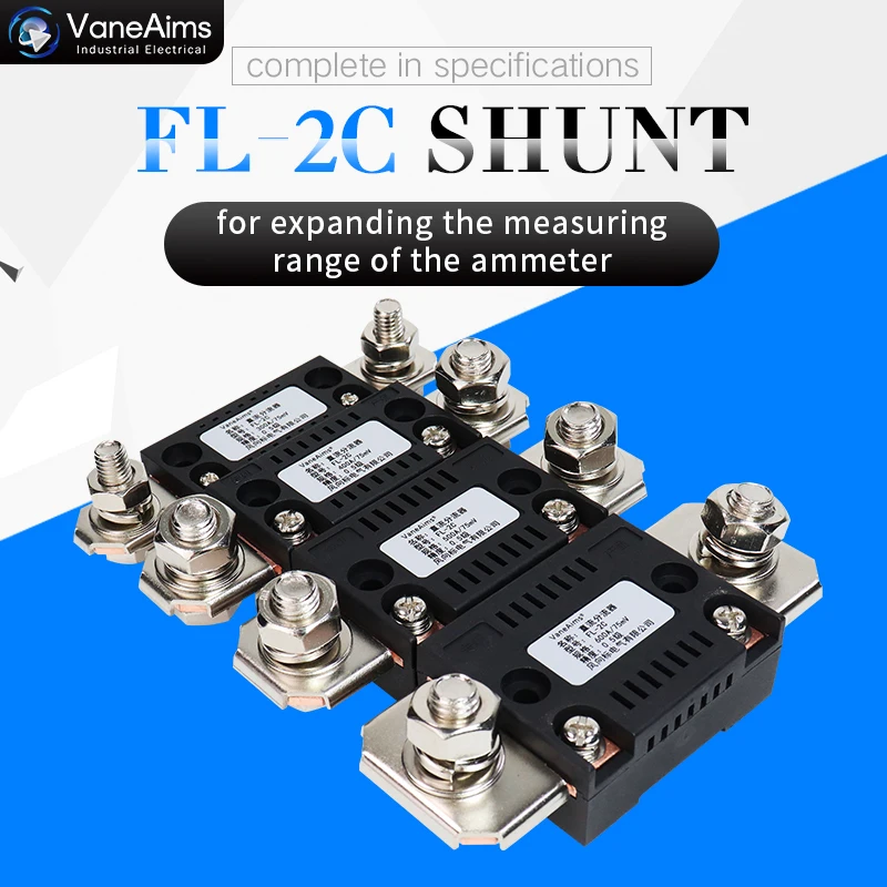 Shunt FL-2C 10A20A15A30A50A75A100A 75mV Digital Voltage Meter DC Analog Ammeter Current Shunt Resistor Manufacturer With Base
