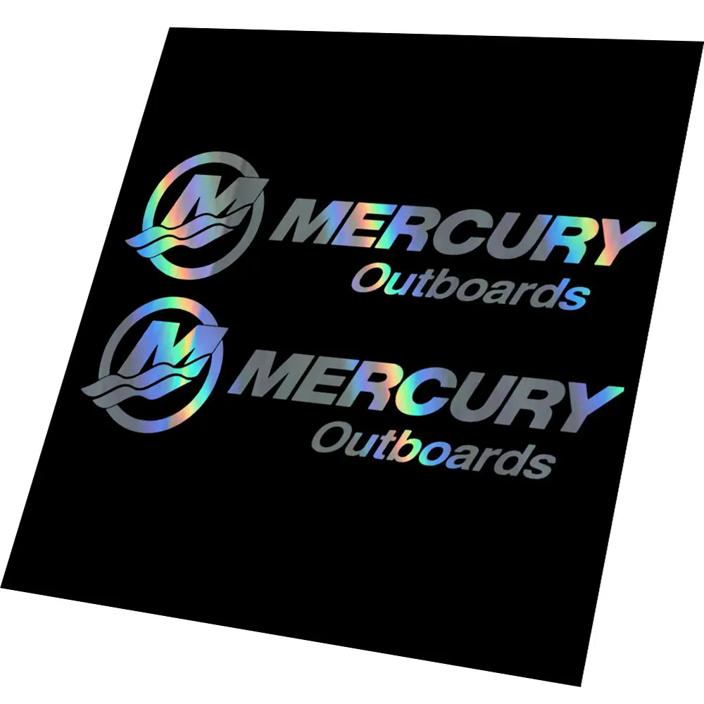Per Adesivi Decalcomanie Motore Fuoribordo Mercury X2 Rimorchio Barca Ute Auto