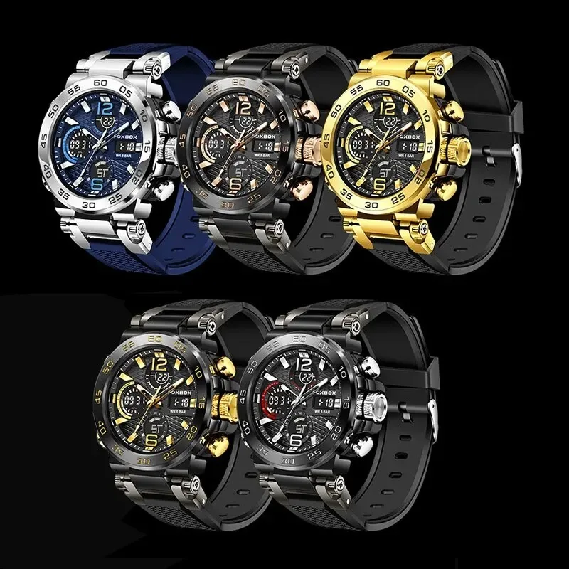 LIGE DESIGN LCD ÷   ߱ ð, 5ATM  и͸  ոð, Relogio Masculino + ڽ