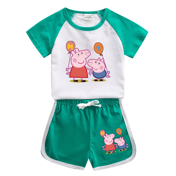 Set Maglietta E Pantaloncini George Pig - Abbigliamento Bambini Peppa Pig - Foto 3