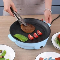 220V Multifunction Electric Frying Pan Skillet Non-Sticky Grill Fry Baking Roast Pan Cooker Steak Barbecue Cooking Kitchen Tool 1