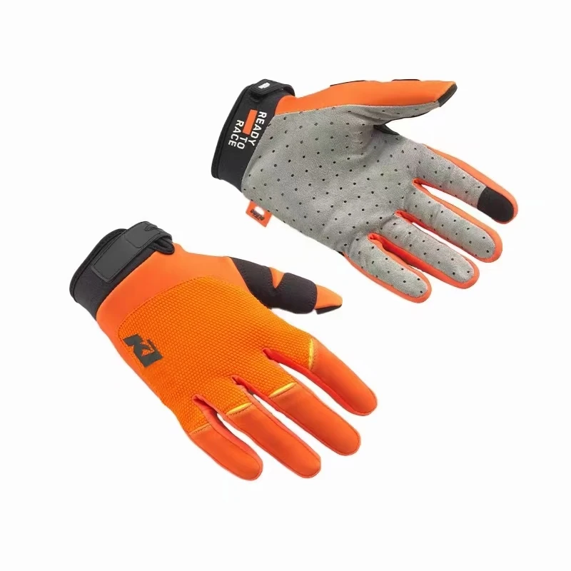 

2023 K T MTB Motocross Gloves Mountain Bike Downhill Bicycle Cycling Four Seasons General Half Full Finger Classic Orange Power