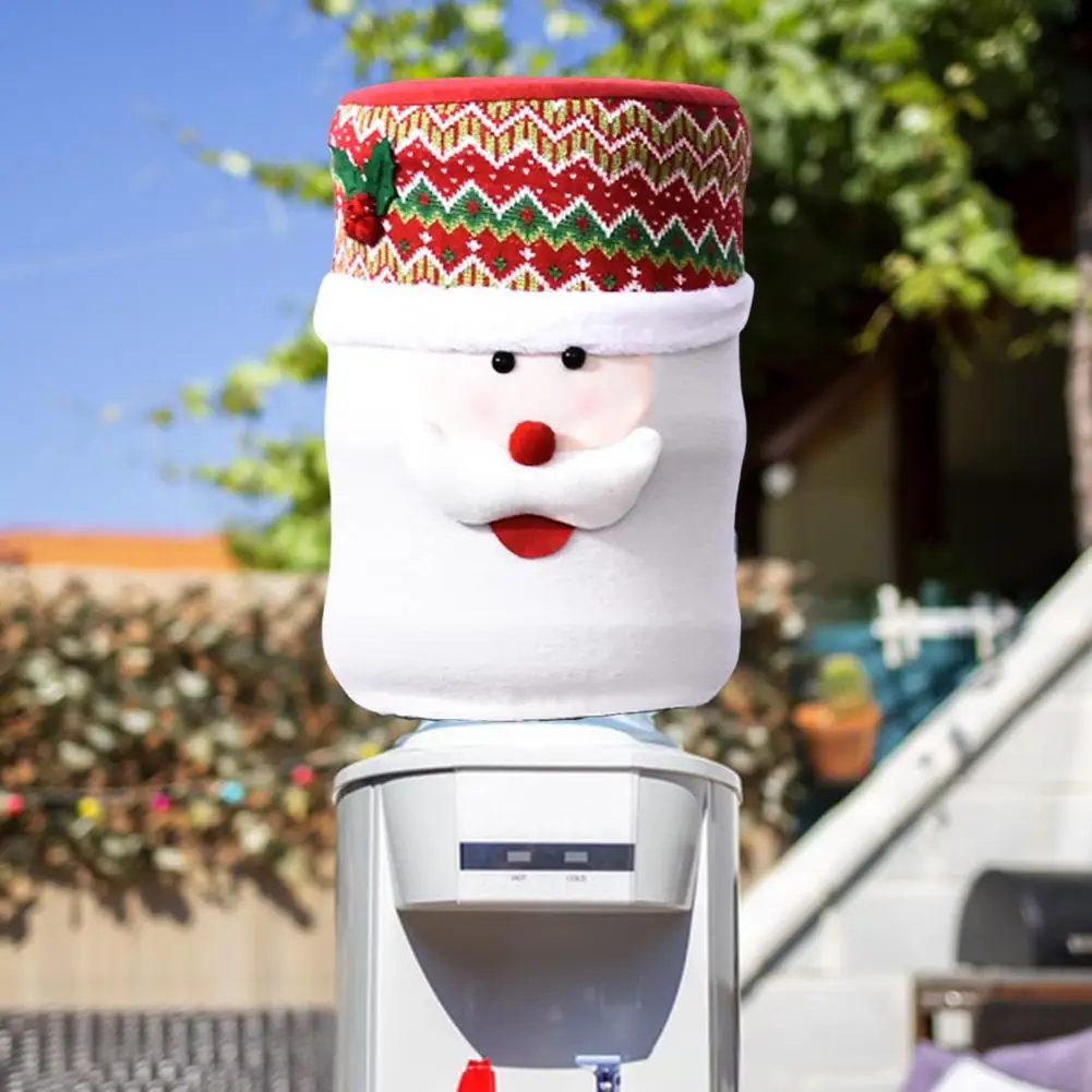 Water Dispenser Bucket Cover Christmas 5 Gallon Water Jug Cover High Stretchy Reusable Bottle Christmas Dispenser