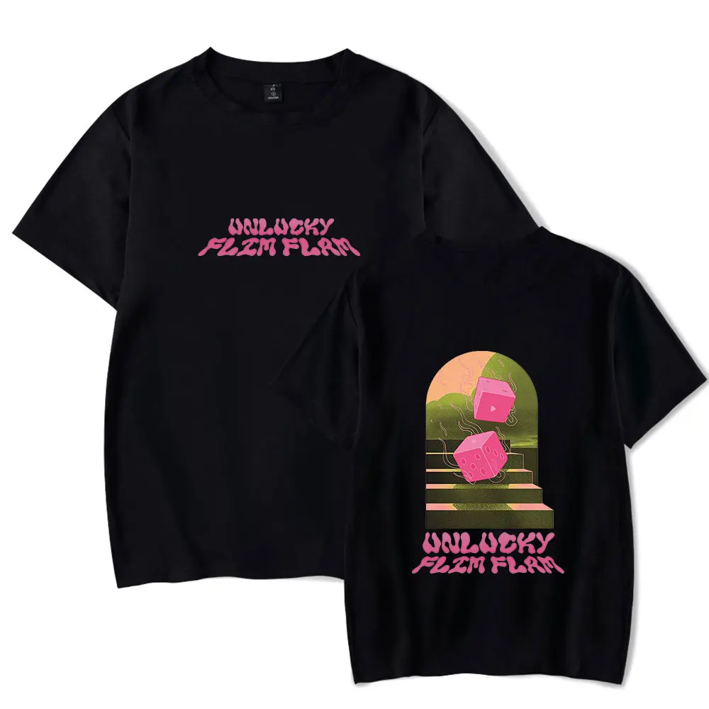 Camiseta De Manga Curta Ff Masculina Com Estampa De Dados, Flim Flam, Moda Merch, Estilo Casual