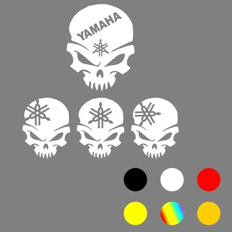 

Светоотражающая наклейка для мотоцикла, наклейка с черепом для Yamaha, модификация корпуса электромобиля, водонепроницаемая