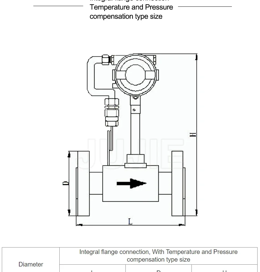 Digital Steam Vortex Air Flow Meter Intelligent Steam Compressed Air High-precis