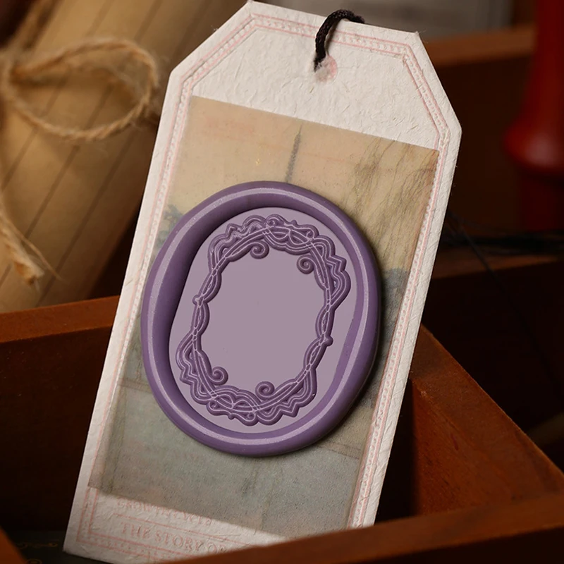 Myhiju Vintage Wax Seal Stamp Kit | 3D Embossed Rectangle Brass Head, Wooden Handle, For Invitations & Cards - View #8
