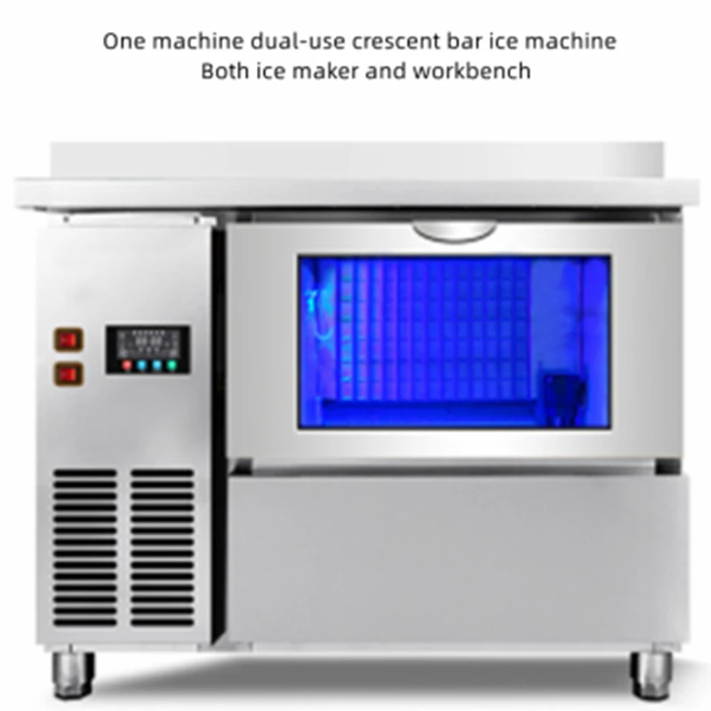 Desktop slow-melting crescent ice ice machine commercial milk tea shop bar  KTV automatic crescent ice machine - AliExpress