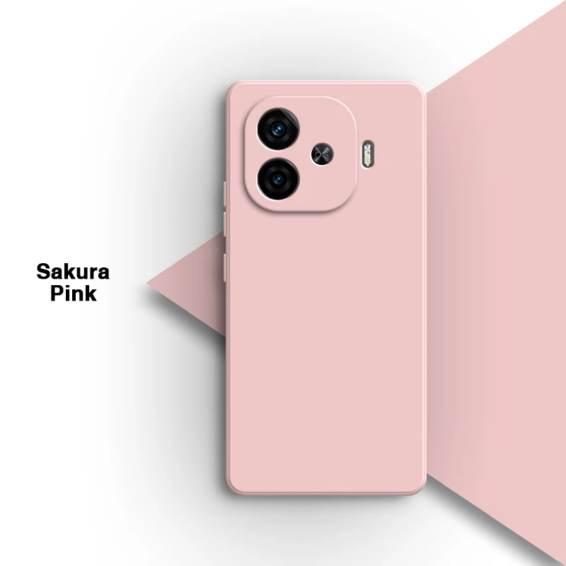 Vibrant Candy Color Soft Silicone Phone Case - Durable Liquid Silicone Back Cover