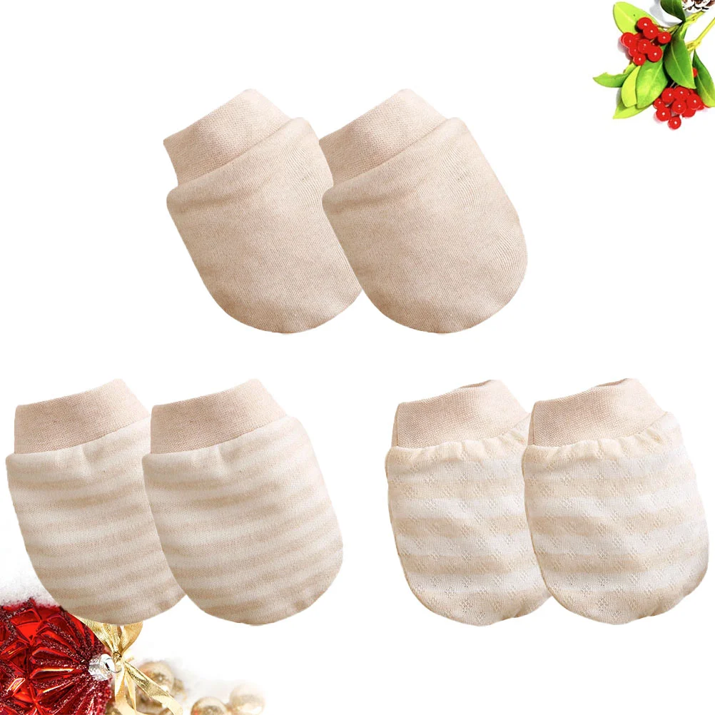

5 Pairs Baby Anti Scratch Gloves Mittens Kids for Newborns Children's Protection