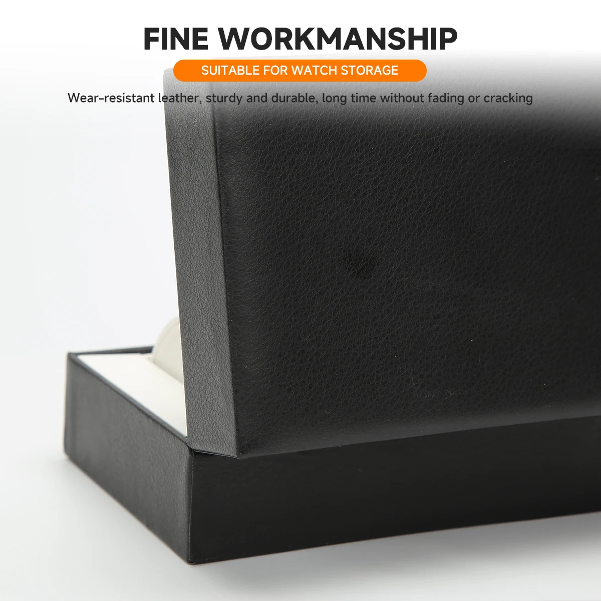 PU Leather Single Watch Gift Box with Soft Pillow, Luxury Wristwatch Display Case Organ... - SKU PLWB1052 - UGI Packaging