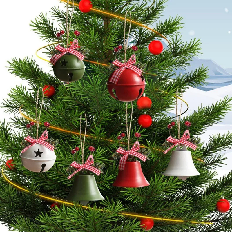 

5/10PCS Christmas Metal Sleigh Bells Rustic Craft Bells for Christmas Tree Wreath Garland Ornaments Holiday DIY Decorations