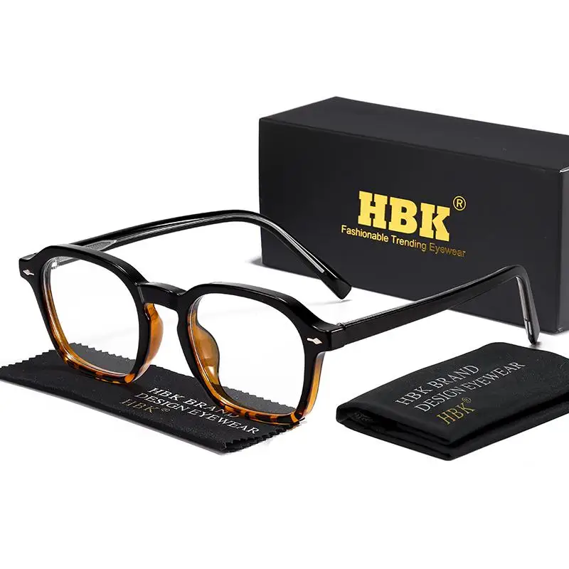Square Eyeglass Frame - Retro Unisex Optical Glasses With Blue Light Blocking Lenses