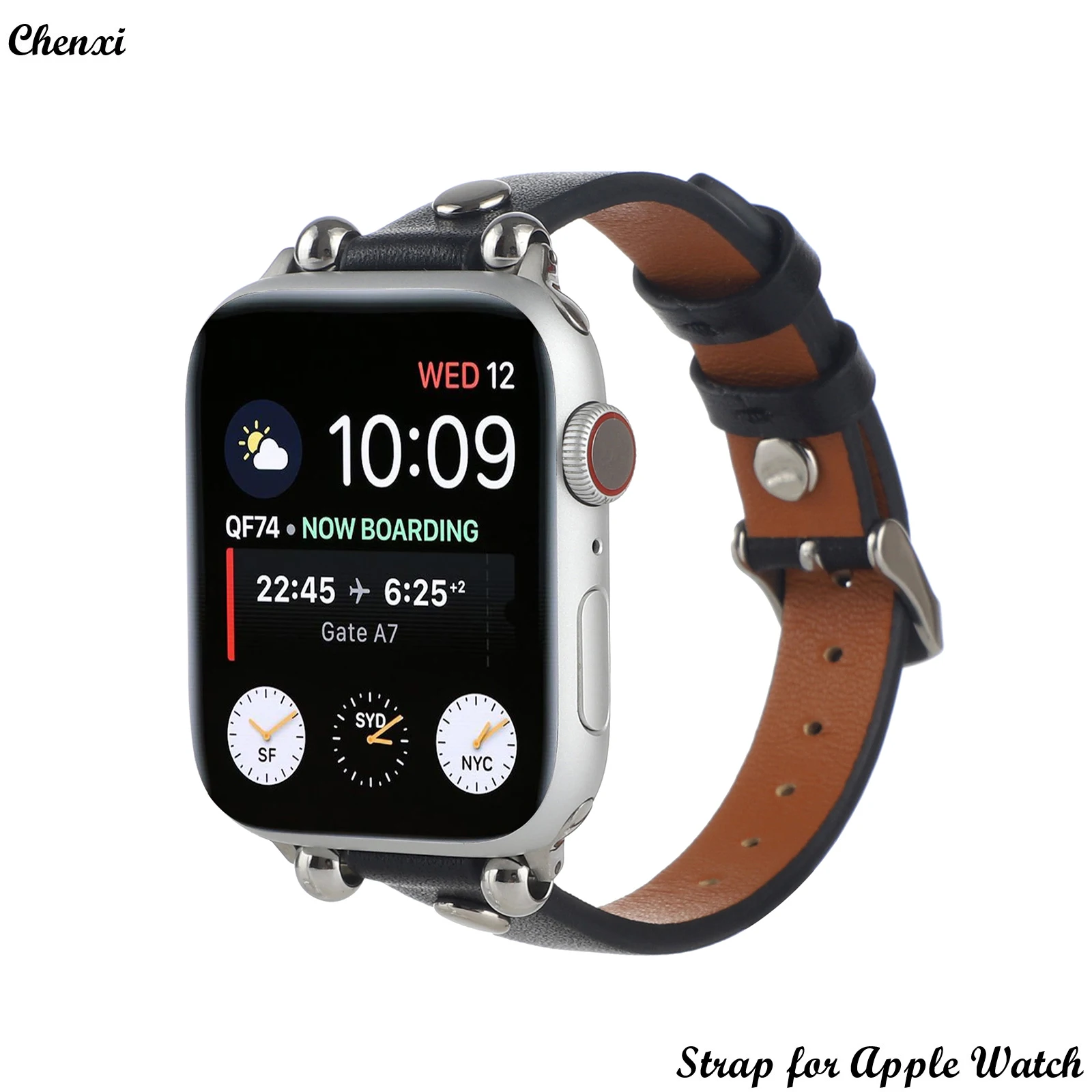 Genuine leather Strap for Apple watch band bracelet Iwatch 87654321SE