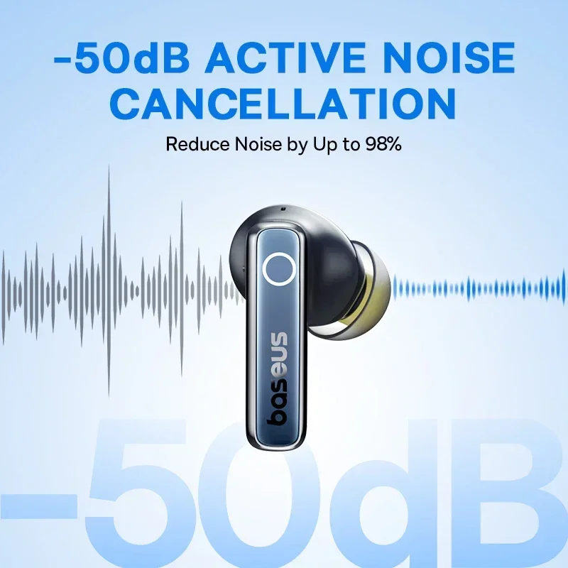 Baseus Bowie 30 ワイヤレスイヤホン 50dBノイズキャンセリング 65時間