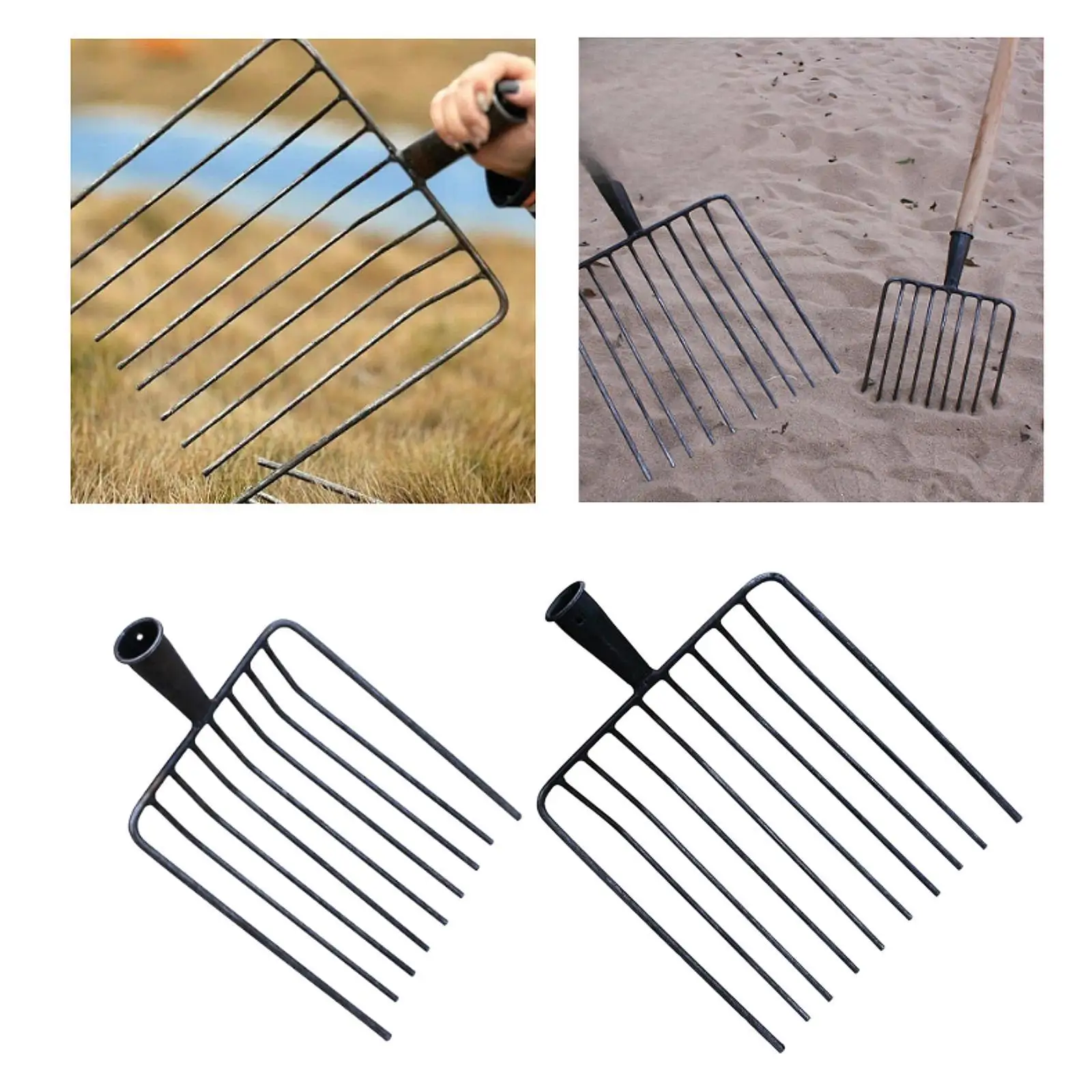 Pitchfork Tool Replacement Head, Agricultural Fork for Garden Tasks