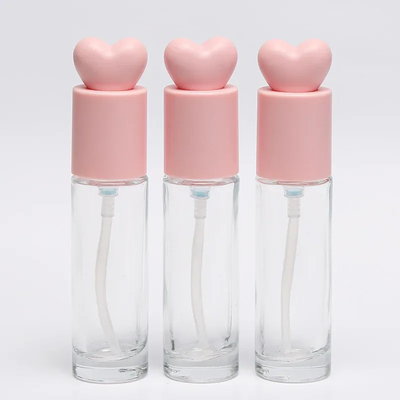 30ml Glass Essence Lotion Bottle Empty DIY Cosmetic Container Liquid Foundation Dispenser with Pressure Pump Head and Lid
